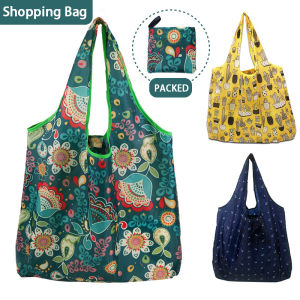 Large Capacity Portable Shopping Bag Foldable Handbag Eco Bag Grocery Bag Vegetable Buying Bag Cloth Bag