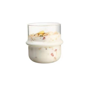 250ml Oat Cup Breakfast Glass Cup Transparent Milk Cup Fruit Salad Bowls