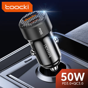 Toocki | Toocki 50W USB C Car Charger For Phone PD QC 3.0 Fast Charger For iPhone 17 16 15 Pro Max Samsung S24 25 Xiaomi Mini Car Charger