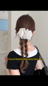 4pcs Korean Fashion Cloud Floral Banana Hairpin Hair Volume Women Half-Tie High Ponytail Accessories