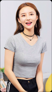 [ Hot Sale ] Áo thun Nữ croptop cổ tim tay ngắn 7 màu cotton lạnh chất đẹp siêu co giãn chống bai xù