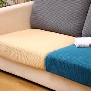 Elastic Stretchable Patchwork Living Room Sofa Seat Cover Zipper Pillow Case Home Decor Protector