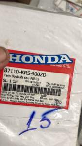Tem Honda màu xanh wave nhỏ