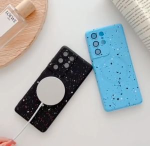 Soft Case Phone RainDrop Wireless rubber For Magsafe Glitter Case Magnetic Wireless Charge Cover With Camera lens Protector Cover