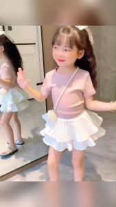 กระโปรงอัดจีบ/พรีท กระโปรงเด็กซับในกางเกง ผ้าดีใส่สบาย สินค้าพร้อมส่ง