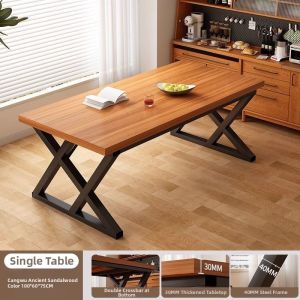 Rectangular Modern Industrial Style Dining Table Set