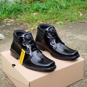 Rumaos formal boots sepatu dinas PDH taliputar lacingsystem kulit kilap premium