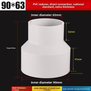 Thickened PVC Pipe Reducer Drainage Fittings