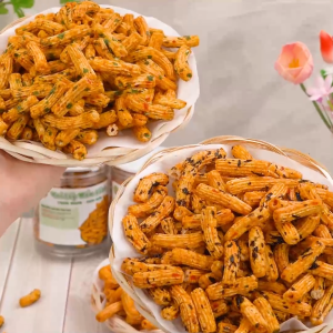 Combo 3 hũ 900gr Nui Sấy Tẩm Vị (300gr Vị Mắm Ớt & 300gr Vị Mắm Hành & 300gr Vị Rong Biển) - giòn rụm- cay nhẹ - đồ ăn vặt - Bếp Chè Thái - nui sấy
