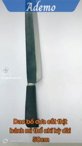 Dao bổ dưa cắt thịt Doner Kebab bánh mỳ Thổ Nhĩ Kỳ thép nhíp sắc bén tay cầm cán gỗ dài 50cm