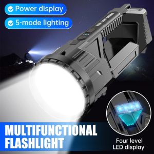 Handheld Super Bright LED Flashlight Rechargeable Waterproof Hheavy Duty Camping USB Flashlight