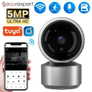 Camera IP Trong Nhà Giám Sát Trẻ Em 5MP WiFi Với Góc Quay 355 Độ °   PTZ Tự Động Theo Dõi IR Tầm Nhìn Ban Đêm Âm Thanh 2 Chiều Tương Thích Với Ứng Dụng Tuya Smart Life