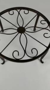 Balcony Metal Potted Plant Stands Duty Rustproof Iron Round Flower Pot Stands Plant Holder Support Rack Plant Stand Rack
