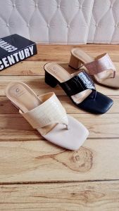 ABBUSHOES Aj 40 sendal wanita hak tahu uler dian 5cm