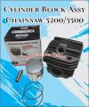 Oregon Cylinder Blok Set Mesin Chainsaw Senso Mini Kecil 5200 5500 5800. 