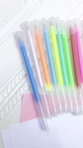 [WOVI STATIONERY] Ballpoint Gel Glitter Metalik 0.9mm Warna Warni / Ballpoint Gel Silver Gold Whte Red Blue Orange [PCS]