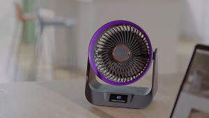 Cordless USB Rechargeable Intelligent Circulation Fan Desktop Fan Desk Personal Fan for Bathroom Office Whole Room Cooling