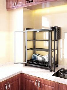 NINI Dustproof Rak Pinggan Dish Rack Rak Dapur Rak Sinki Dapur Sink Dish Drainer Kitchen Stainless Steel Storange Rack