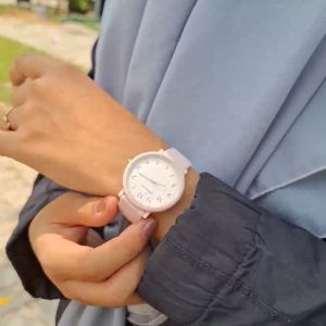 MORNING P00034 JAM TANGAN FASHION WANITA KOREAN STYLE COLORFUL ELEGANT STRAP SILIKON ORIGINAL TERLARIS