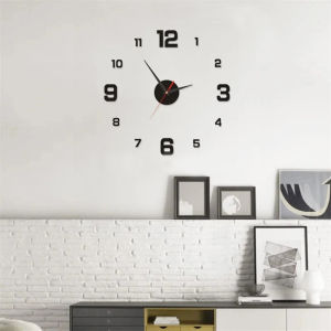 Luminous Digital Clock DIY Stereoscopic Wall Clock Silent Clock Living Room Bedroom Wall Clock Home Decorations