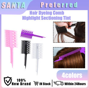 Salon Big Tooth Hair Dye Highlights Comb 3-Way ABS Sectioning Weaving Comb Tool 7.5x21.5cm