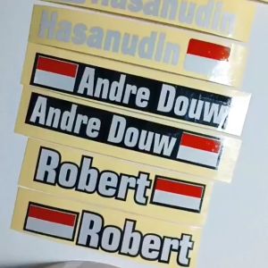 Custom stiker nama bikin cutting stiker sepeda motor mobil laptop