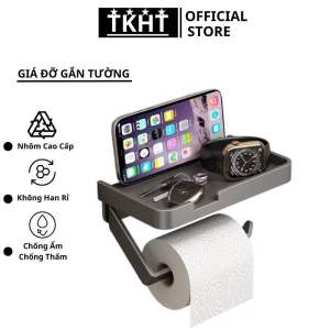 Kệ Để Cuộn Giấy Vệ Sinh Gắn Tường Giá Đỡ Không Cần Đục Lỗ Kèm Ngăn Đựng Cuộn Giấy Vệ Sinh Điện Thoại Di Động