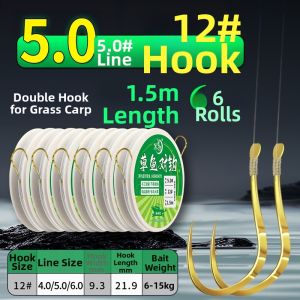 LAODAO | Long Distance Carp Rig Double Hook Fishing Line Large Fish