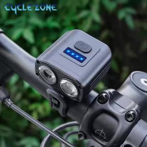 Bicycle Front Light Rechargeable MTB Mountain Road Bike Head Lamp Flashlight for Night Riding Power Display Cycling Accessories
