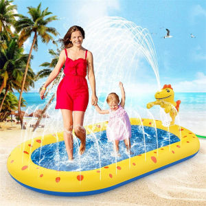 1.7m Inflatable Swimming Pool Dinosaur Shaped PVC Outdoor Bath Lawn Sprinkler Play Mat Childrens Water Toys Inflatable Fountain