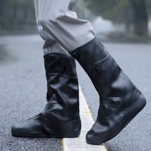 Waterproof Thickened High-Tube Silicone Shoe Covers Anti-Slip Wear-Resistant Rain Boot Covers for Men And Women for Rainy Days