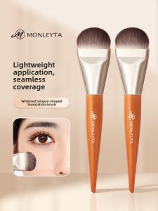 MONLEYTA | Professional Flat Head Tongue Type Foundation Brush Magic Seamless Liquid Mask Makeup Brush Genuine Product From Cangzhou