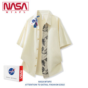 NASA WTAPS | Light Breathable New Chinese Style Summer Short Sleeve Shirt Men