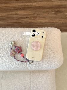 LIANGWU | Splash Ink Checkered Bracket Case Slim Trendy Female Style
