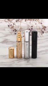 Botol Spray 10ml Kaca Metalik Chrome Coated Parfum Travel Size Isi Ulang Decant