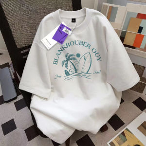 เสื้อยืดคอกลมแขนสั้นผ้าฝ้ายหลวมสำหรับผู้ชาย สไตล์ฤดูร้อน ทรงหลวม ใส่สบาย เสื้อยืดคอกลมสำหรับใส่ไปเที่ยวกลางแจ้ง