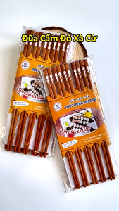 Đũa Gỗ Cẩm Xà Cừ Phúc Hưng Phát SG - Bộ 10 Đôi Đũa Gỗ Tự Nhiên Việt Nam An Toàn Siêu Sạch Sang Trọng