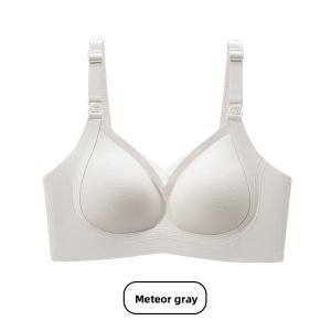 Miiow | Wireless Bra Womens Invisible Anti-Sagging Large Chest Gathered Small Chest Effect New 2025 Summer V-Neck Nylon Youth Adjustable Strap