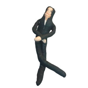 ZXZ | Cute Anime 25-27cm Michael Jackson Cosplay Prop Doll Plush Stuffed Figure Joint Mobility Room Decoration Gift for Fans