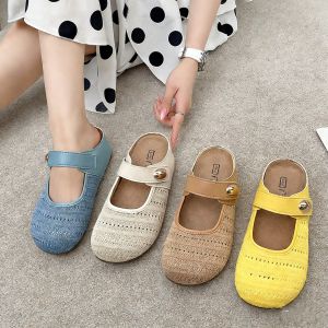 DIANCHA | Vintage Lace-Up Slip-On Flat Slippers
