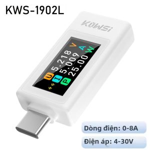 juan juan | KWS-1902L USB Type-C Máy Đo Điện Áp Kỹ Thuật Số Ampe Kế DC 4-30V Máy Dò Điện Áp Hiện Tại Có Chức Năng Lưu Trữ Khi Tắt Nguồn Để Sạc Điện Thoại Di Động