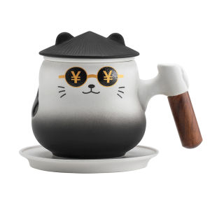 SANXUN | Lucky Cat Ceramic Tea Infuser Mug