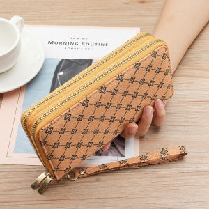 Fashionable Ladies Wallet 2025 New Double Layer Zipper Mobile Phone Bag Multi Card Slot Clutch Bag for Young Women
