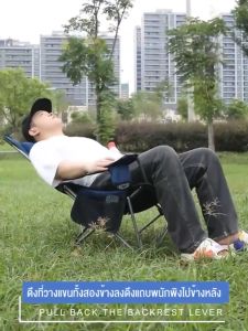 เก้าอี้แคมป์ปิ้ง เก้าอี้สนาม สนามเดินป่า พร้อมกระเป๋าจัดเก็บ รับน้ำหนักได้ 150kg กลางแจ้ง เนื้อผ้าใบOxford