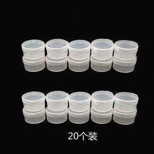 Portable Flip-Cover Storage Box Mini round Medicine Box Personal Organizer Small Object Storage Container Travel Friendly