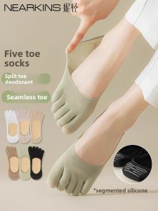 NEARKINS | Anti-slip Breathable Five-finger Socks Thin Boat Socks