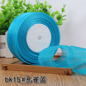 50 Yards/ Roll 12/15/20/25/40 mm Organza Ribbon Wholesale Gift Wrapping Decoration Christmas Silk Ribbons Lace Fabric DIY Crafts