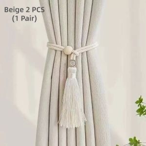 2 Pack Rhinestone Tassel Curtain Tiebacks  Adjustable  Modern Farmhouse Decorative Drape Tie Backs For Bedroom Living Room