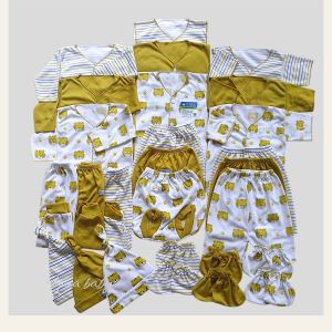 33 PCS Paket Hemat Setelan Bayi Newborn Baju Celana Panjang Pendek Kutung Motif Nzf Baby