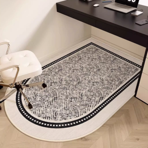 Thảm Trải Sàn Máy Tính Hình Bầu Dục VIKAMA Wabi-Sabi Thảm Trải Sàn PVC Chống Trượt Im Lặng Cho Bàn Học Phòng Ngủ Văn Phòng Trang Trí Nhà Cửa Chống Phai Màu